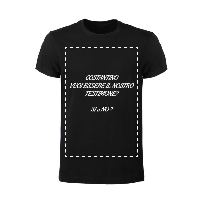 T-Shirt Personalizzabile con Foto e Scritta - Festa di Laurea, Celibato, Nubilato e Compleanno