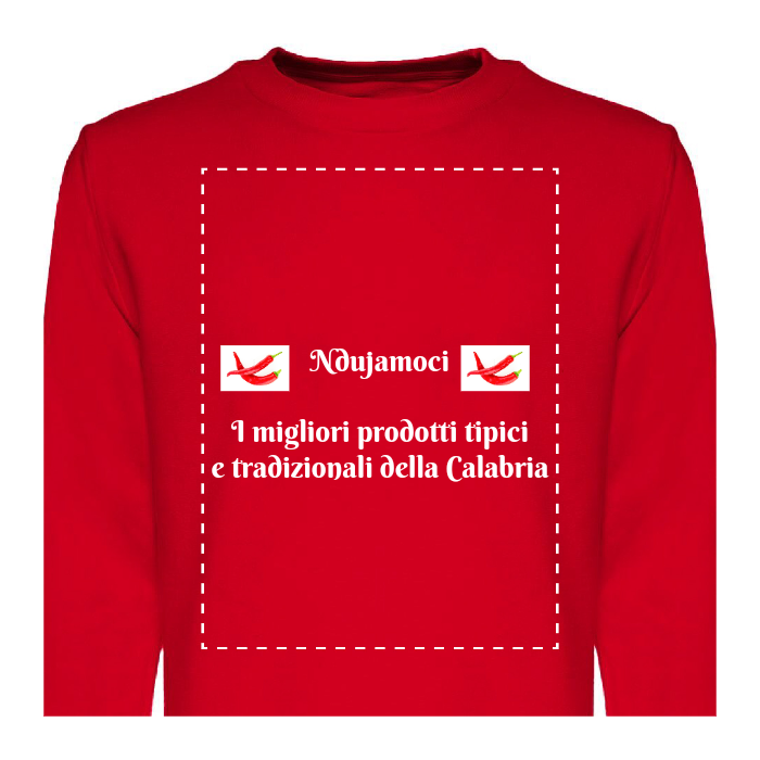 Felpa Girocollo in French Terry Personalizzabile F/R