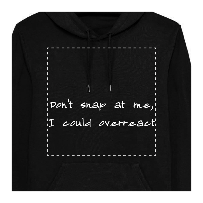 Felpa in French Terry Con Cappuccio e Tascone Personalizzabile F/R