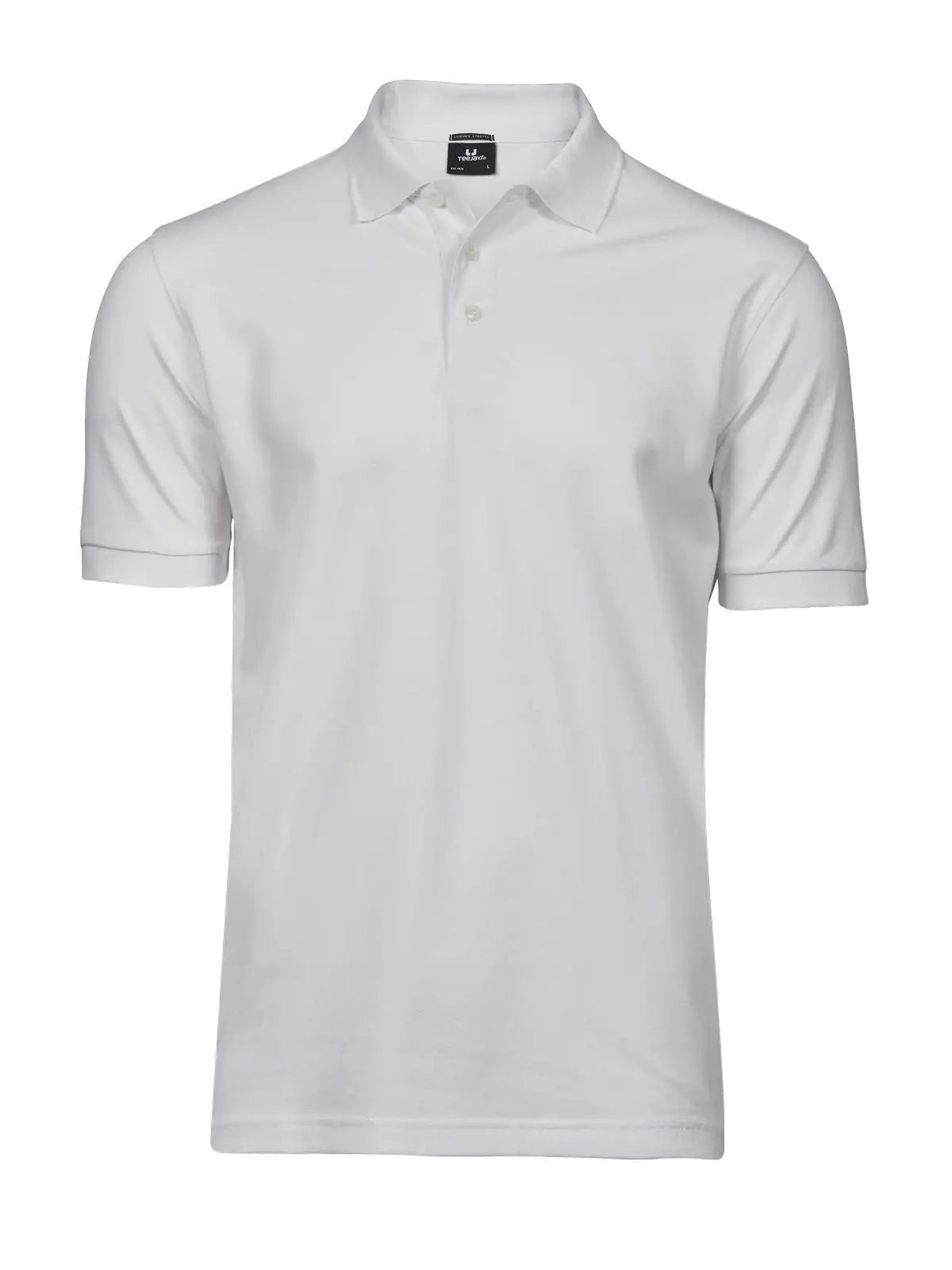 Polo Luxury Stretch Uomo in Piqué - Bianco - Tee Jays