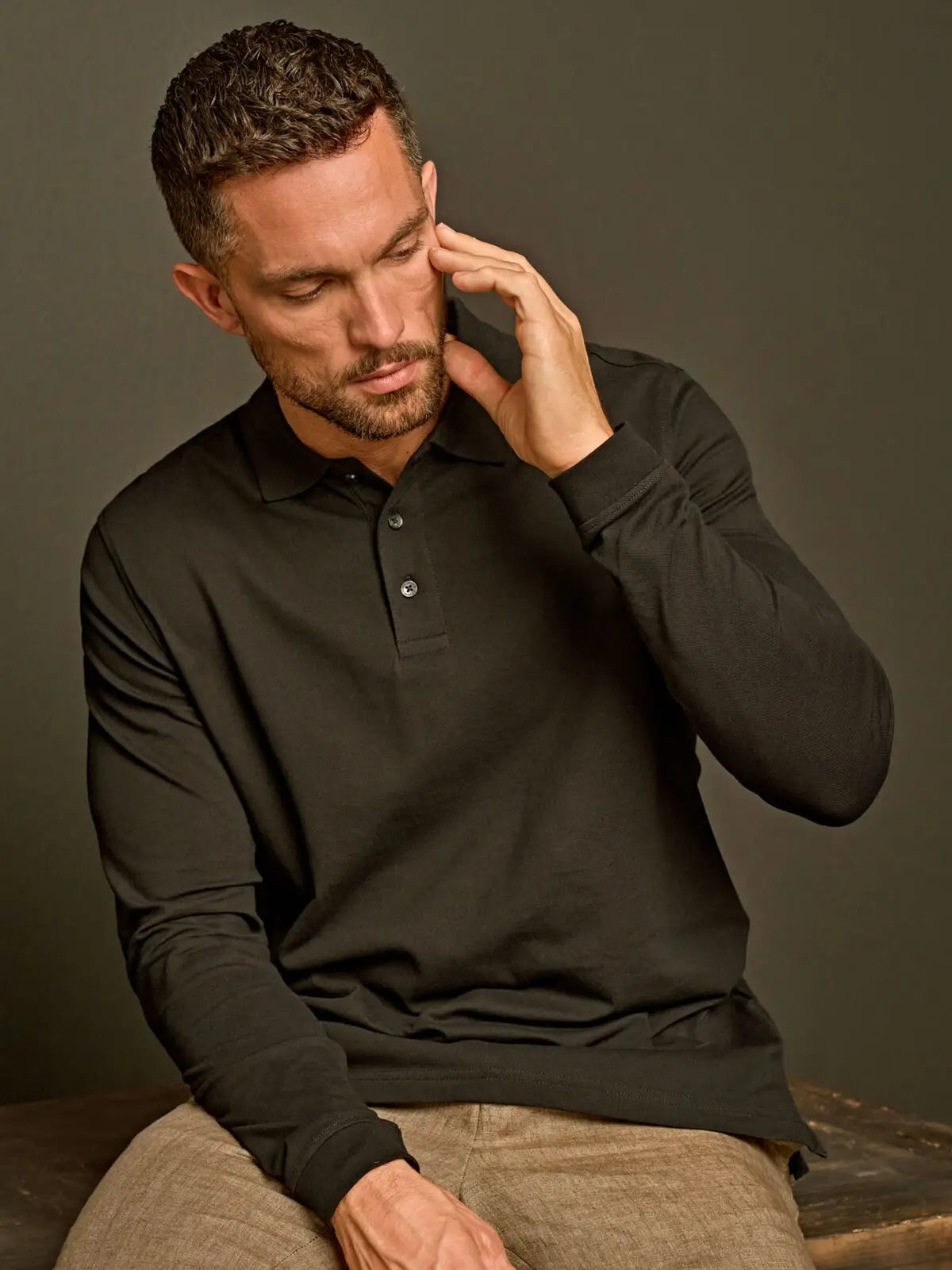 Luxury Stretch Long Sleeve Polo Uomo – Piqué | Tee Jays