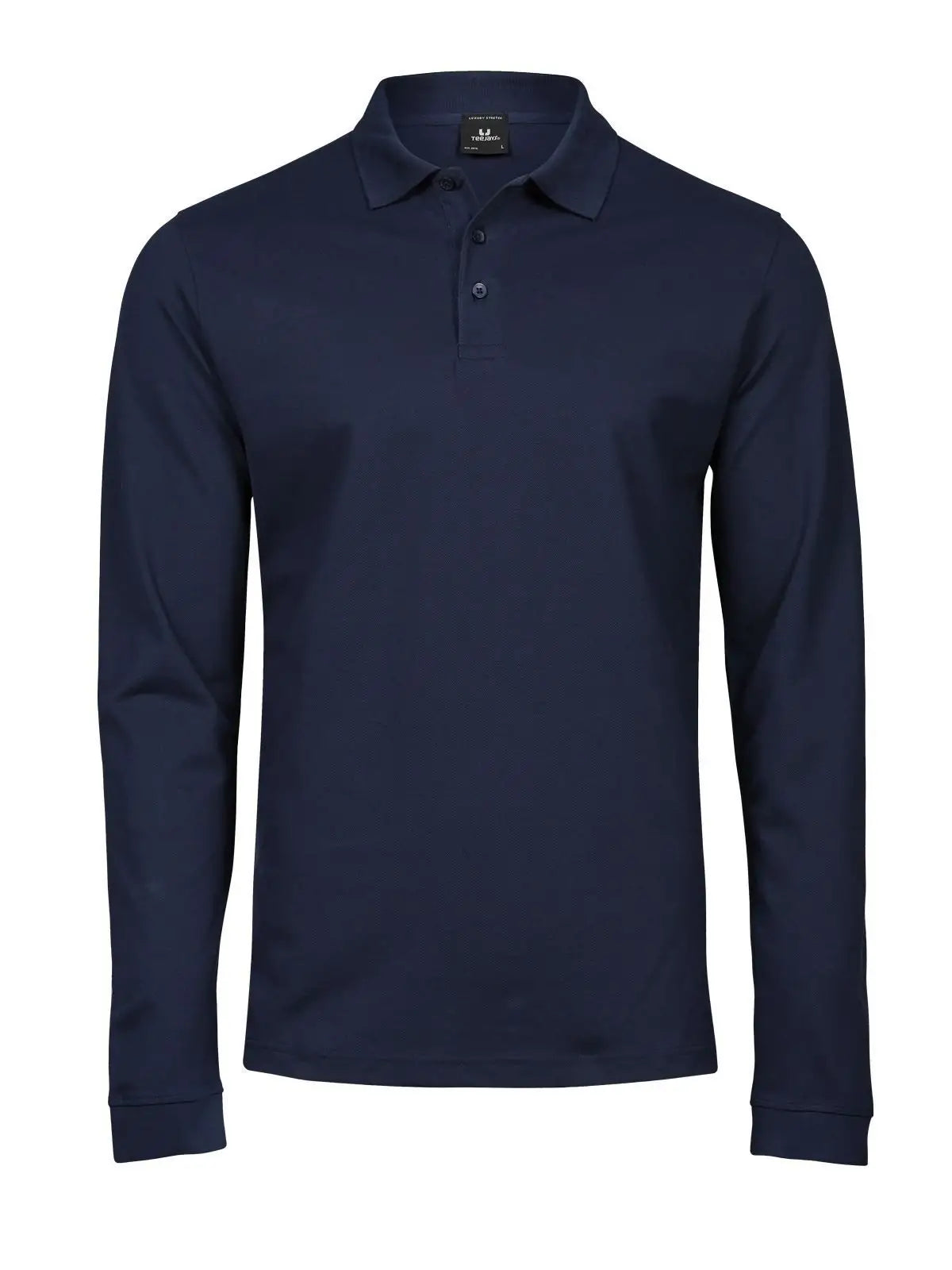 Luxury Stretch Long Sleeve Polo Uomo – Piqué | Tee Jays - Blu