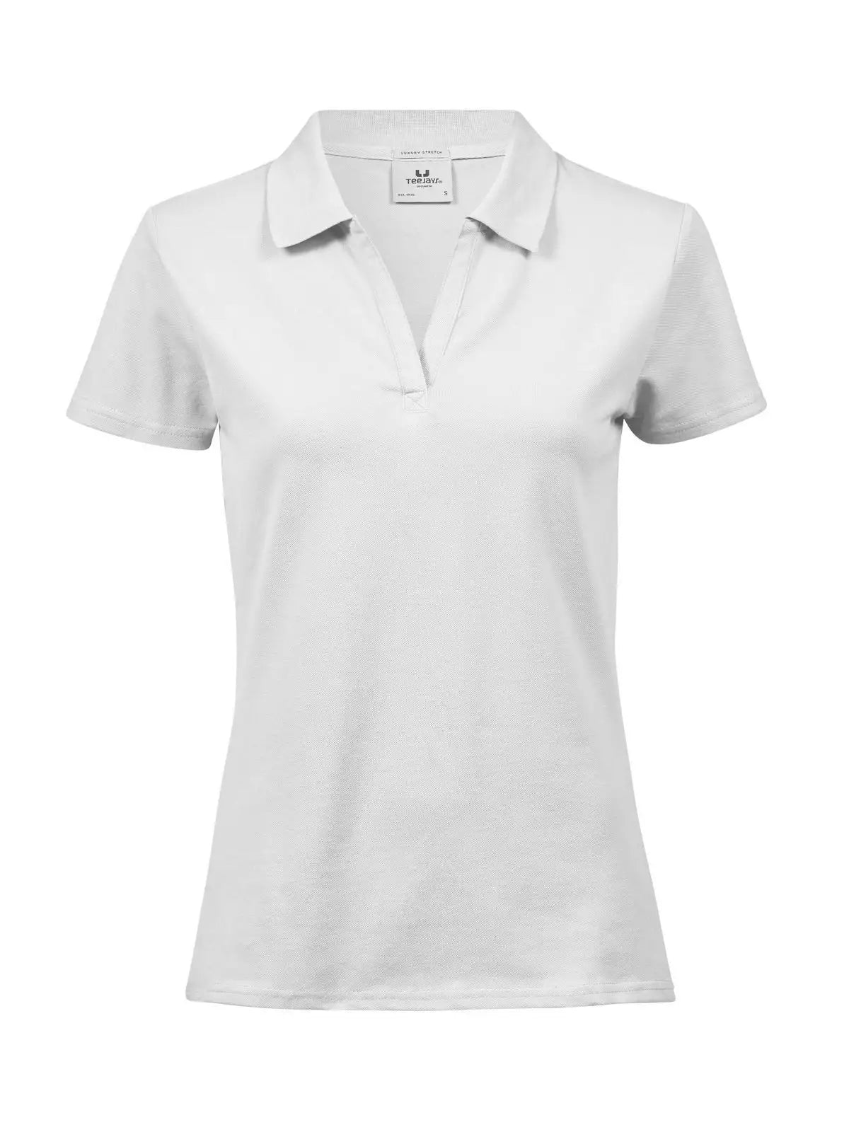 Women Luxury Stretch V Polo Donna – Scollo a V | Tee Jays - Bianco