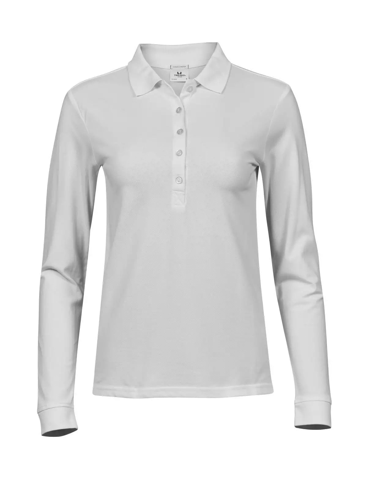 Ladies Luxury Stretch Long Sleeve Polo Donna – Piqué | Tee Jays - Bianco