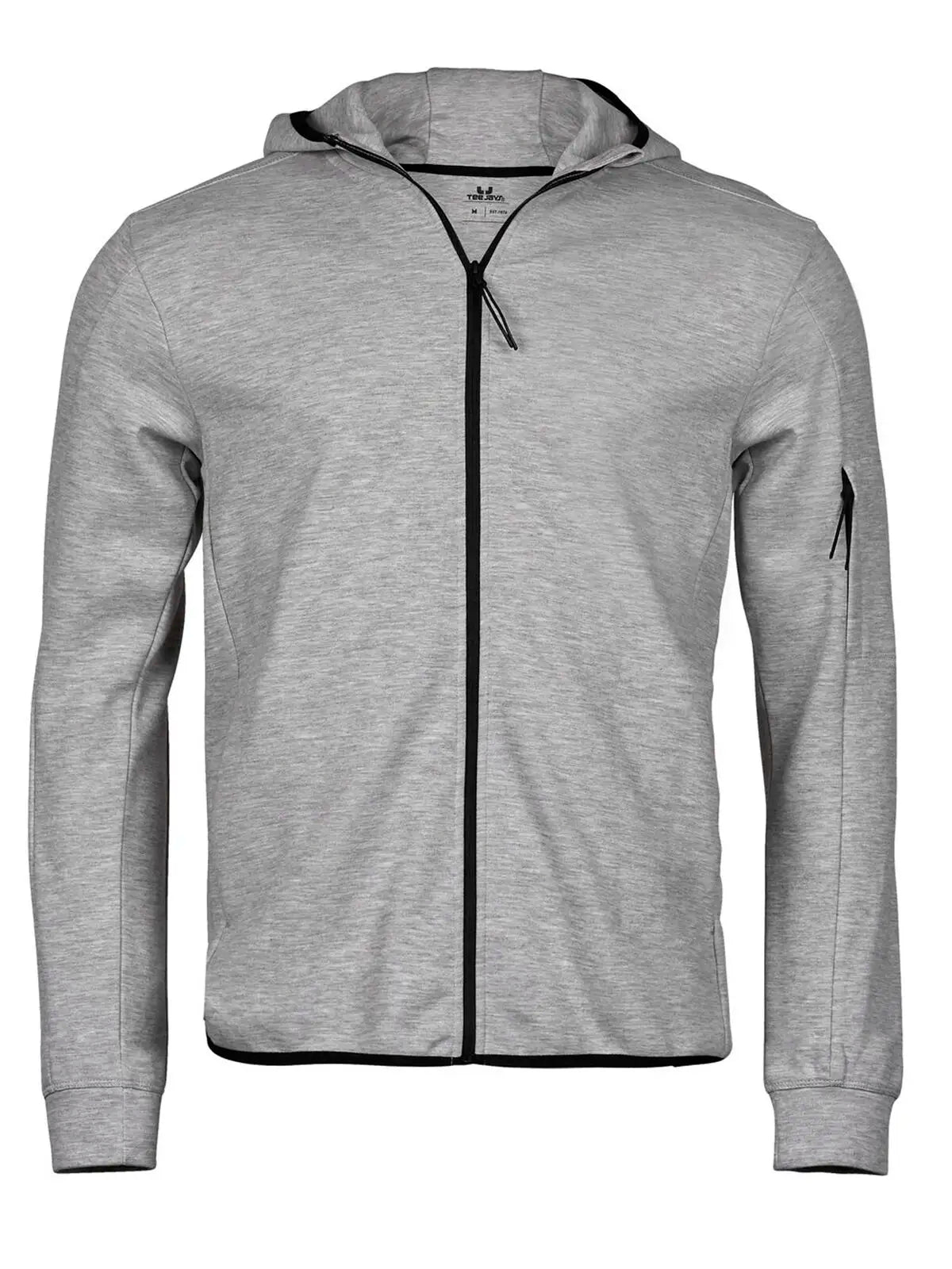 Felpa Athletic Hooded Full Zip Sweat Uomo | Tee Jays - Grigio