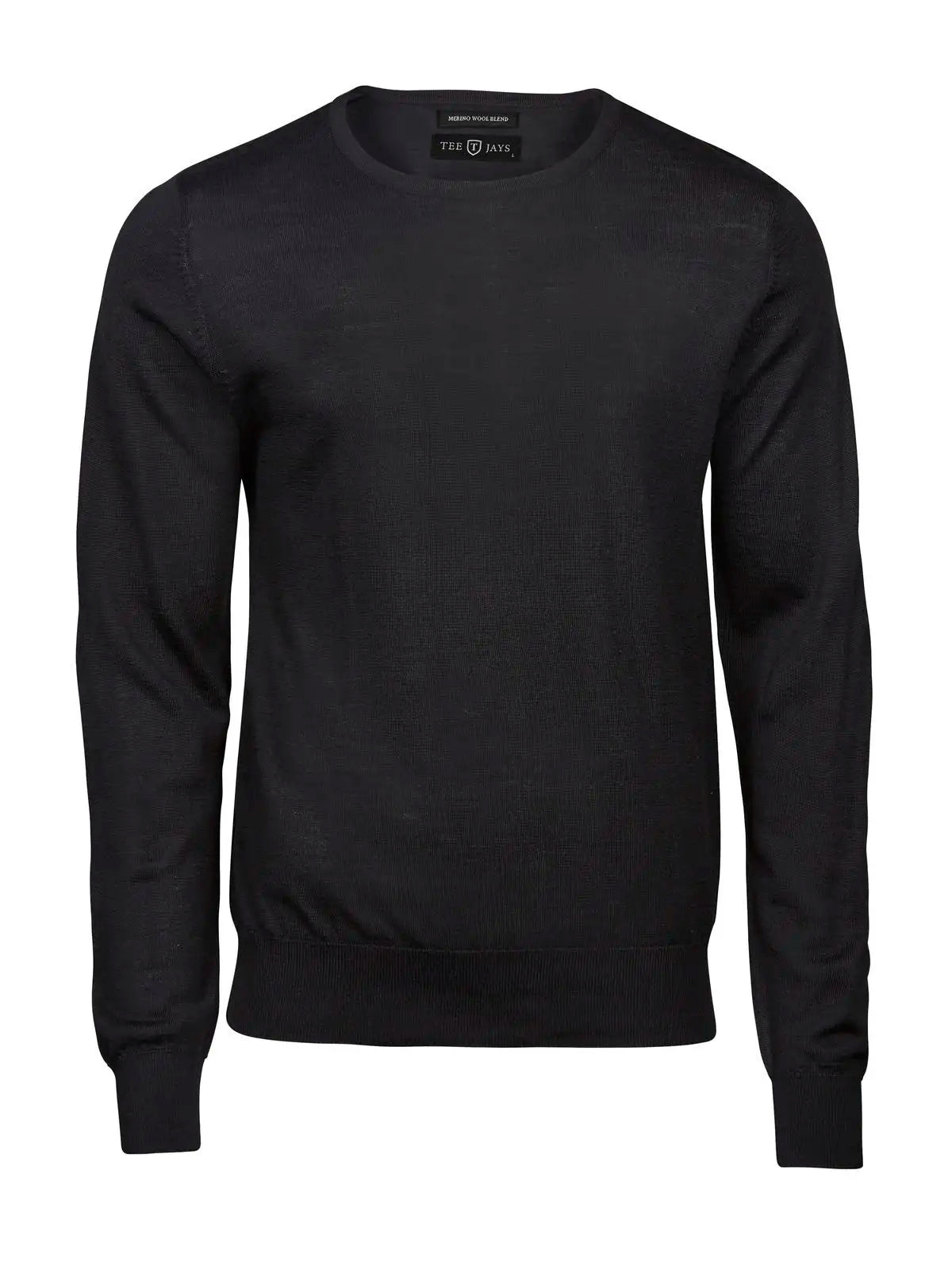 Maglione Girocollo Uomo in Misto Lana - Nero - Tee Jays