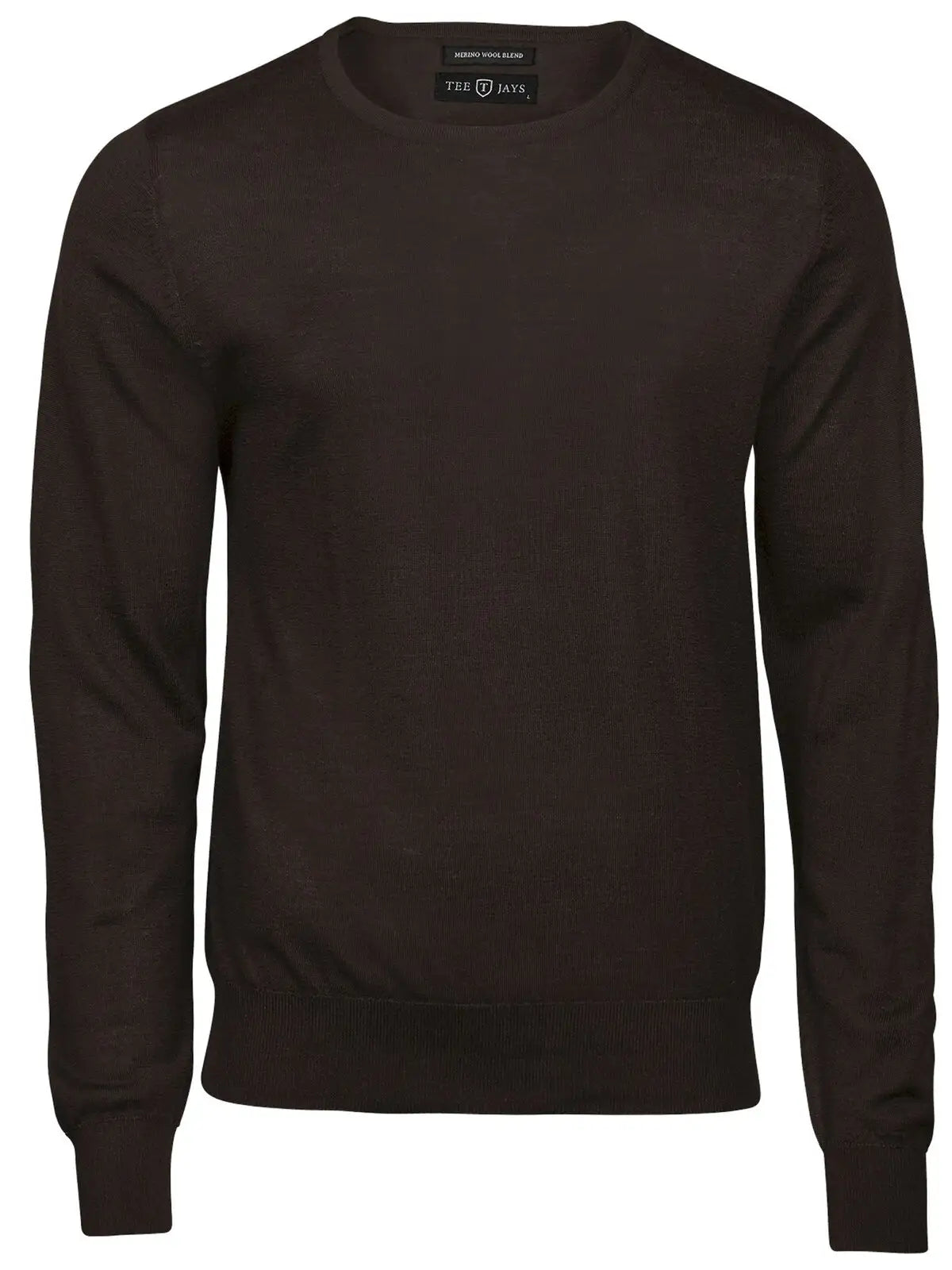 Maglione Girocollo Uomo in Misto Lana - Marrone - Tee Jays