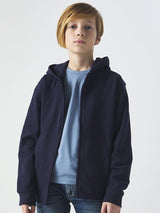 FELPA BERRY KIDS CON CAPPUCCIO E ZIP IN FRENCH TERRY - BS