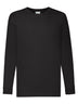T-SHIRT KIDS VALUEWEIGHT LONG SLEEVE T - FRUIT OF THE LOOMNero