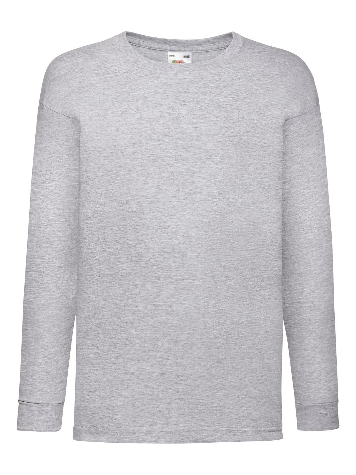 T-SHIRT KIDS VALUEWEIGHT LONG SLEEVE T - FRUIT OF THE LOOMGrigio Melange