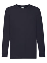 T-SHIRT KIDS VALUEWEIGHT LONG SLEEVE T - FRUIT OF THE LOOMBlu Scuro