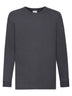 T-SHIRT KIDS VALUEWEIGHT LONG SLEEVE T - FRUIT OF THE LOOMGrigio Melange Scuro