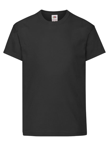 T-SHIRT KIDS ORIGINAL T - FRUIT OF THE LOOMNero