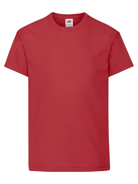 T-SHIRT KIDS ORIGINAL T - FRUIT OF THE LOOMRosso