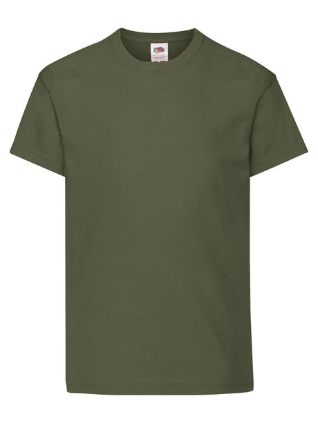 T-SHIRT KIDS ORIGINAL T - FRUIT OF THE LOOMVerde Oliva
