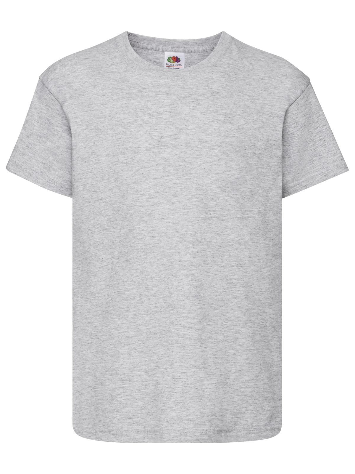 T-SHIRT KIDS ORIGINAL T - FRUIT OF THE LOOMGrigio Melange