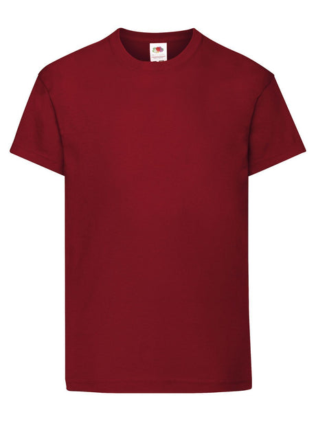 T-SHIRT KIDS ORIGINAL T - FRUIT OF THE LOOMRosso Mattone