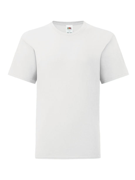 T-SHIRT KIDS ICONIC 150 T - FRUIT OF THE LOOMBianco
