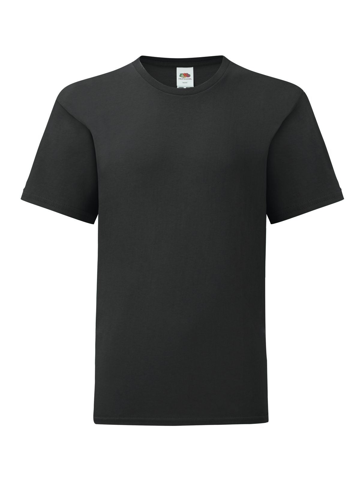 T-SHIRT KIDS ICONIC 150 T - FRUIT OF THE LOOMNero