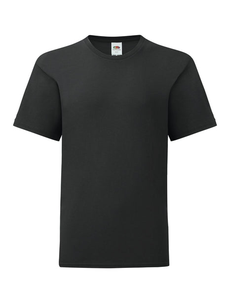 T-SHIRT KIDS ICONIC 150 T - FRUIT OF THE LOOMNero