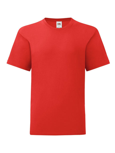 T-SHIRT KIDS ICONIC 150 T - FRUIT OF THE LOOMRosso