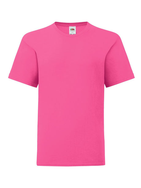 T-SHIRT KIDS ICONIC 150 T - FRUIT OF THE LOOMFucsia