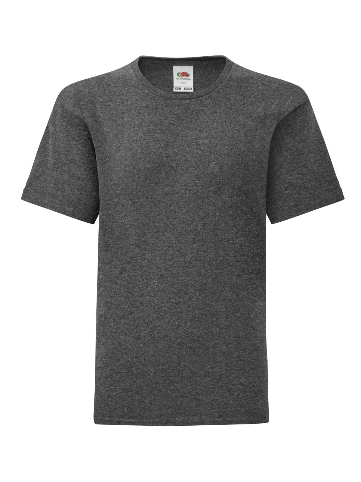 T-SHIRT KIDS ICONIC 150 T - FRUIT OF THE LOOMGrigio Melange Scuro
