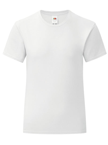 T-SHIRT GIRL ICONIC 150 T - FRUIT OF THE LOOMBianco
