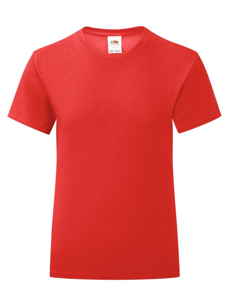 T-SHIRT GIRL ICONIC 150 T - FRUIT OF THE LOOMRosso
