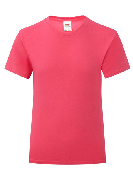 T-SHIRT GIRL ICONIC 150 T - FRUIT OF THE LOOMFucsia