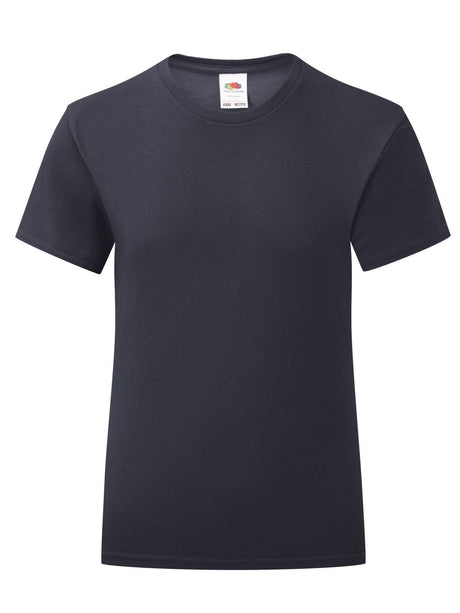 T-SHIRT GIRL ICONIC 150 T - FRUIT OF THE LOOMBlu Scuro