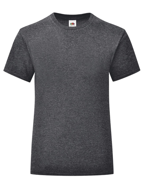 T-SHIRT GIRL ICONIC 150 T - FRUIT OF THE LOOMGrigio Melange Scuro