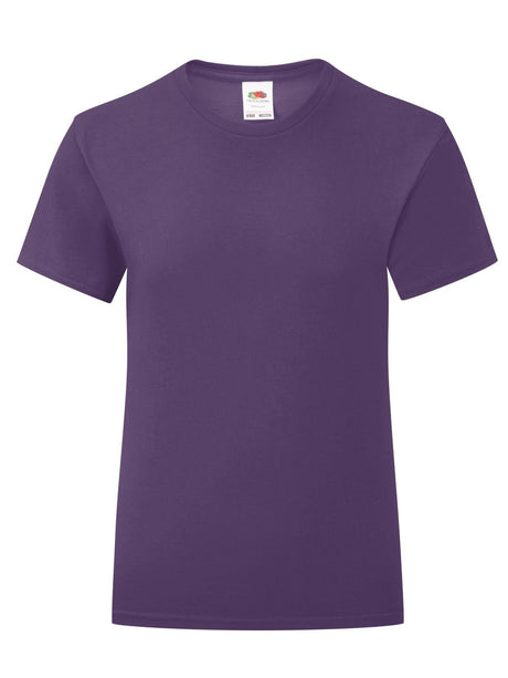 T-SHIRT GIRL ICONIC 150 T - FRUIT OF THE LOOMViola