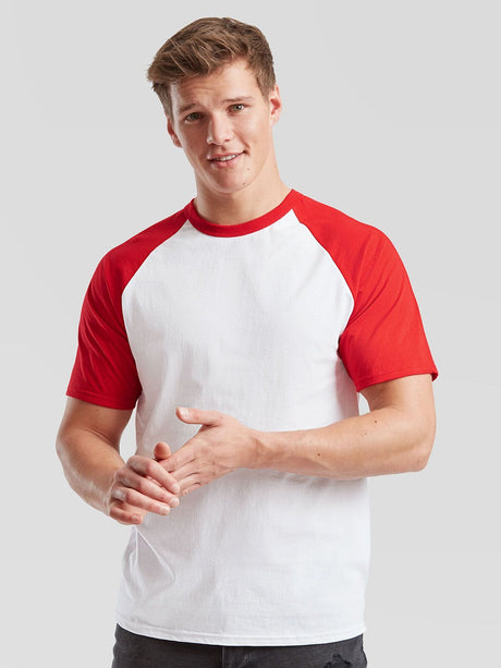 T-SHIRT VALUEWEIGHT SHORT SLEEVE BASEBALL T - FRUIT OF THE LOOM fronte