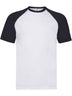T-SHIRT VALUEWEIGHT SHORT SLEEVE BASEBALL T - FRUIT OF THE LOOMBianco-Blu Scuro