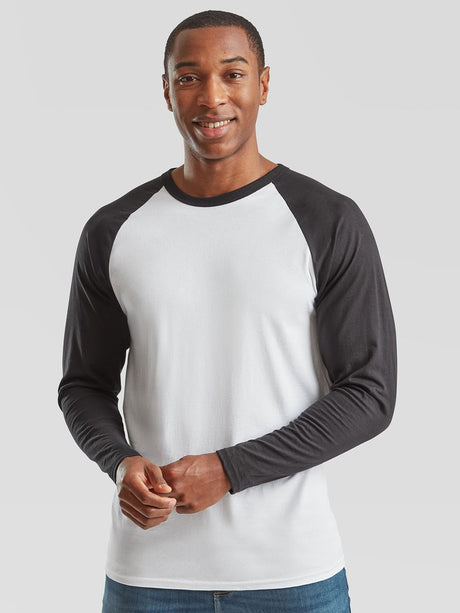 T-SHIRT VALUEWEIGHT LONG SLEVE BASEBALL T - FRUIT OF THE LOOM fronte