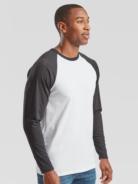 T-SHIRT VALUEWEIGHT LONG SLEVE BASEBALL T - FRUIT OF THE LOOM laterale