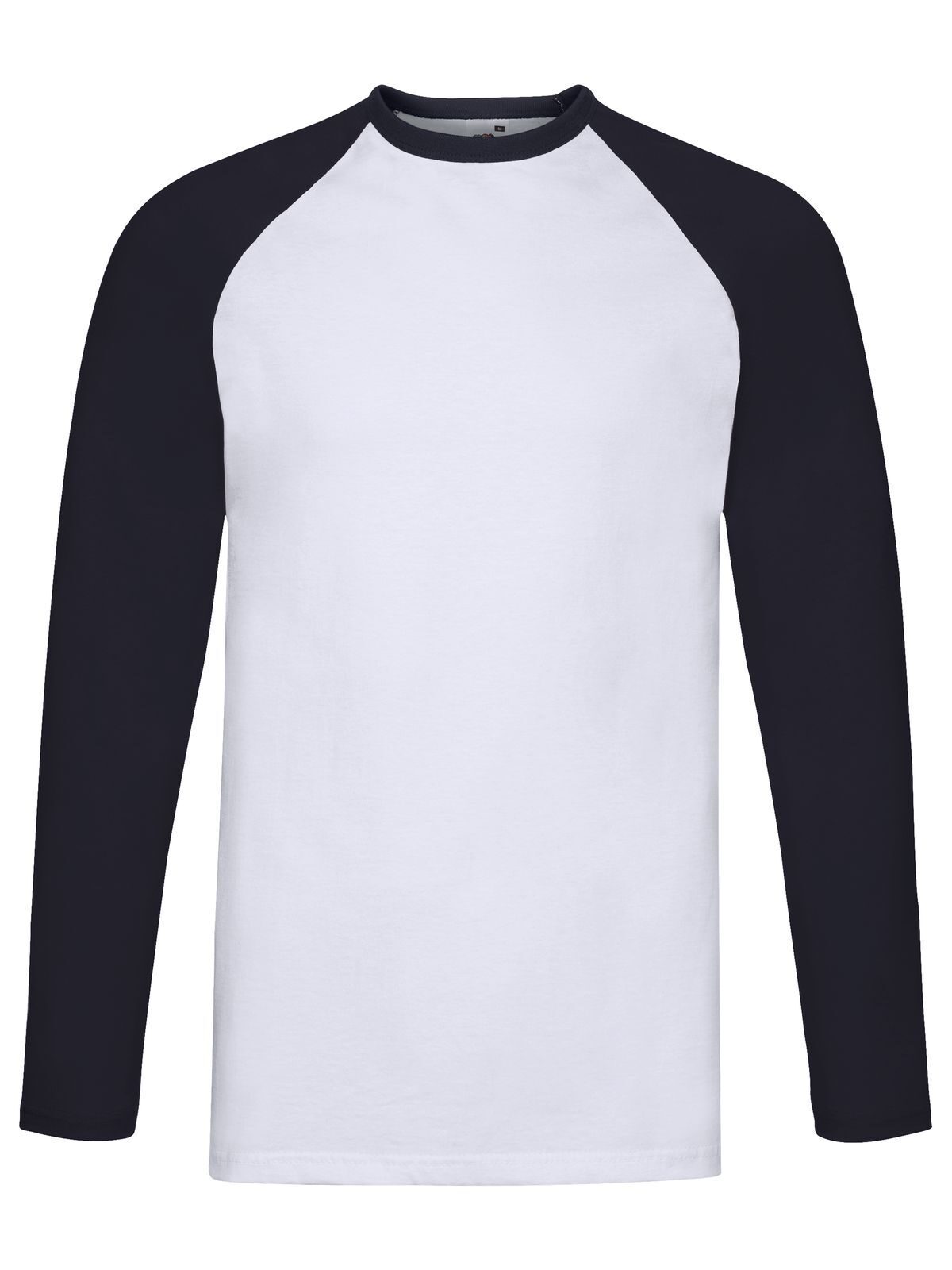 T-SHIRT VALUEWEIGHT LONG SLEVE BASEBALL T - FRUIT OF THE LOOMBianco-Blu Scuro
