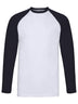 T-SHIRT VALUEWEIGHT LONG SLEVE BASEBALL T - FRUIT OF THE LOOMBianco-Blu Scuro