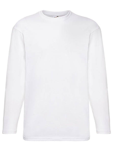 T-SHIRT VALUEWEIGHT LONG SLEEVE T - FRUIT OF THE LOOMBianco