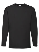 T-SHIRT VALUEWEIGHT LONG SLEEVE T - FRUIT OF THE LOOMNero