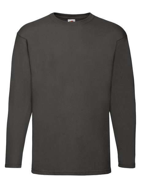 T-SHIRT VALUEWEIGHT LONG SLEEVE T - FRUIT OF THE LOOMGrafite
