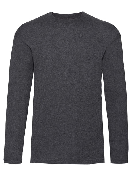 T-SHIRT VALUEWEIGHT LONG SLEEVE T - FRUIT OF THE LOOMGrigio Melange Scuro