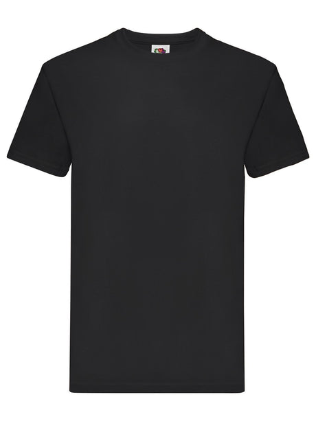 T-SHIRT SUPER PREMIUM T - FRUIT OF THE LOOMNero
