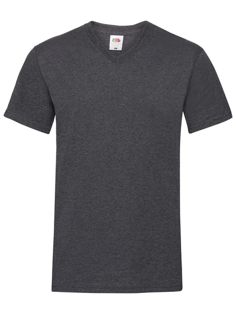 T-SHIRT VALUEWEIGHT V-NECK T - FRUIT OF THE LOOMGrigio Melange Scuro
