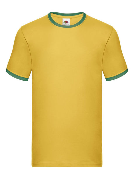 T-SHIRT VALUEWEIGHT RINGER T - FRUIT OF THE LOOMGirasole-Verde Prato
