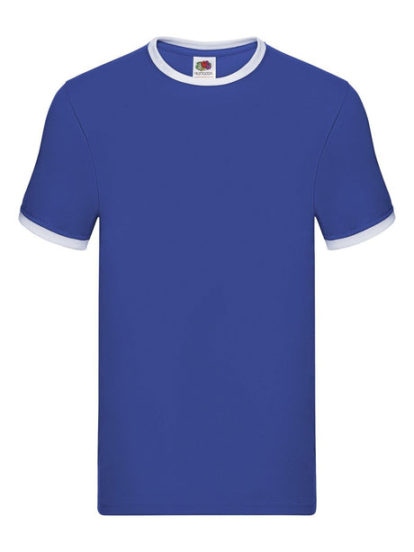 T-SHIRT VALUEWEIGHT RINGER T - FRUIT OF THE LOOMRoyal Blu Bianco