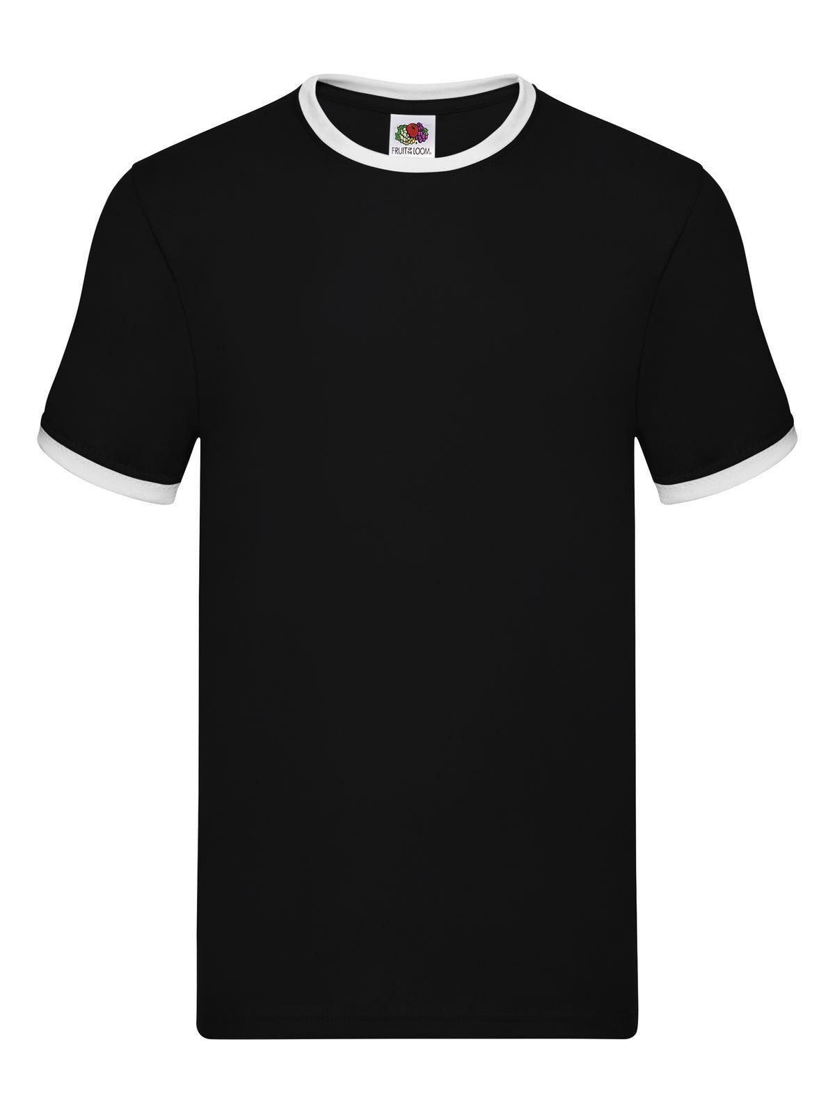 T-SHIRT VALUEWEIGHT RINGER T - FRUIT OF THE LOOMNero-Bianco