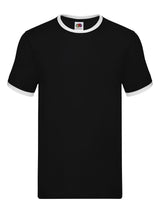 T-SHIRT VALUEWEIGHT RINGER T - FRUIT OF THE LOOMNero-Bianco