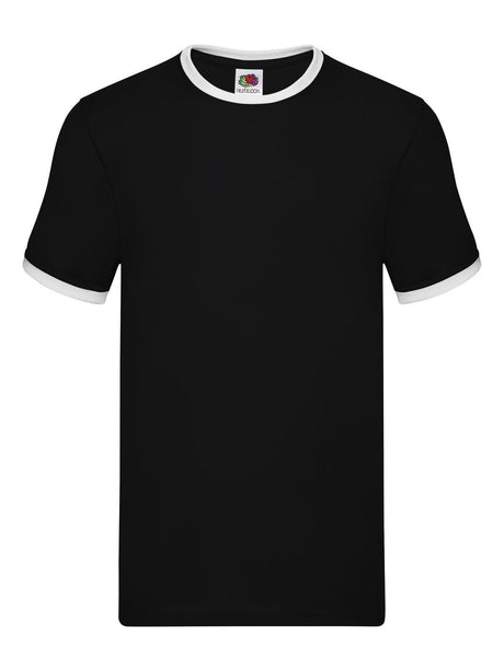T-SHIRT VALUEWEIGHT RINGER T - FRUIT OF THE LOOMNero-Bianco
